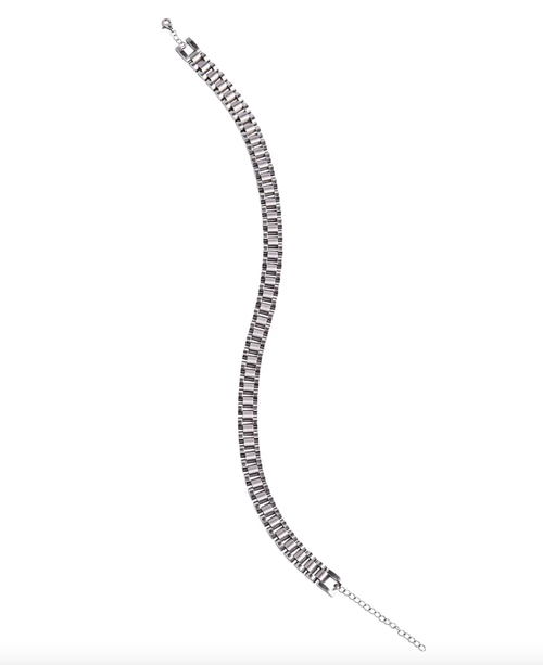 Kate Barton Watch Band Choker In Metallic
