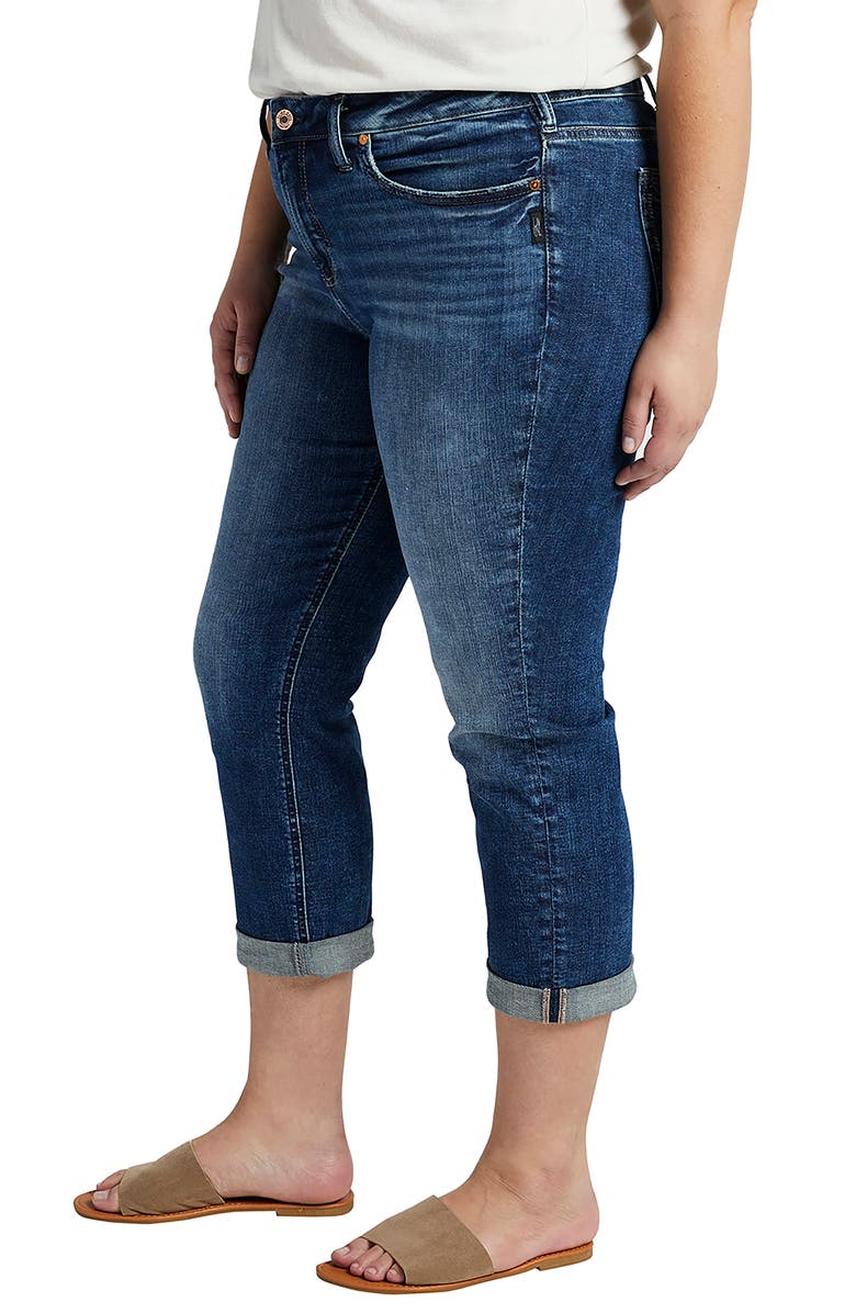 Silver Jeans Co. Suki Capri Jeans, Alternate, color, Indigo