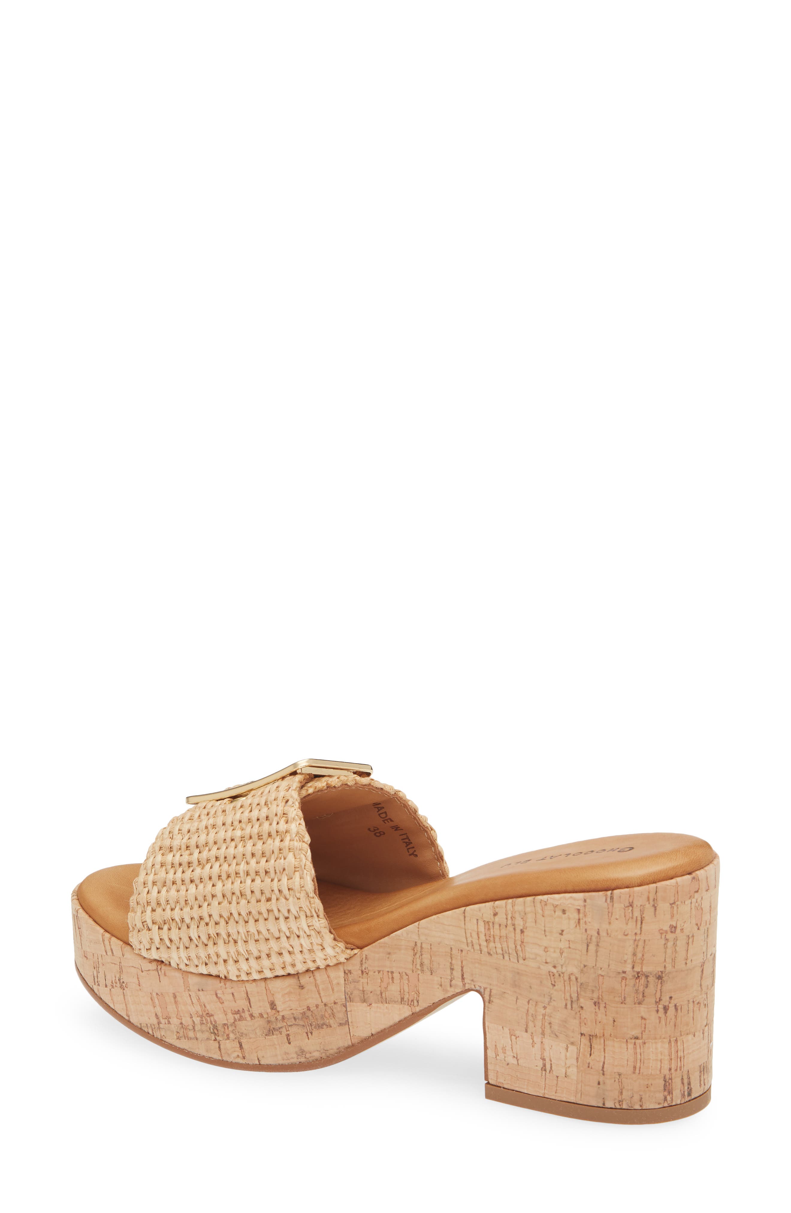 Gani Platform Slide Sandal, Alternate, color, NATURAL RAFFIA
