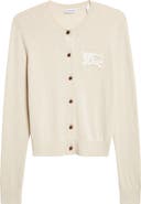 Burberry Ravella EKD Wool & Cotton Blend Cardigan