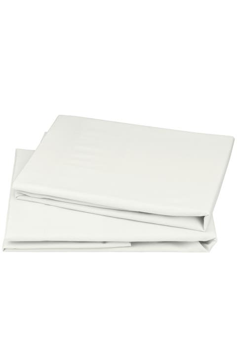 Set of 2 Pillowcases - Signature Comfort 100% Egyptian Cotton Percale