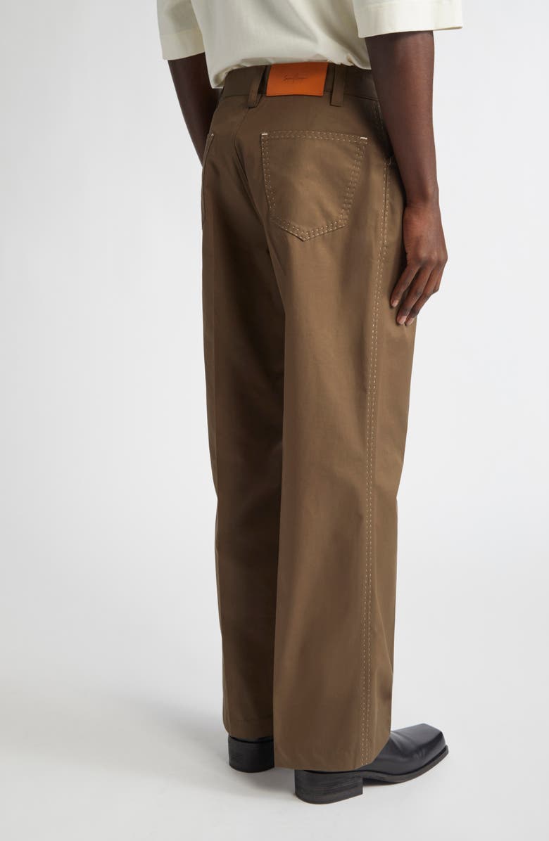 Second Layer Angel Embroidered Pants, Alternate, color, Brown