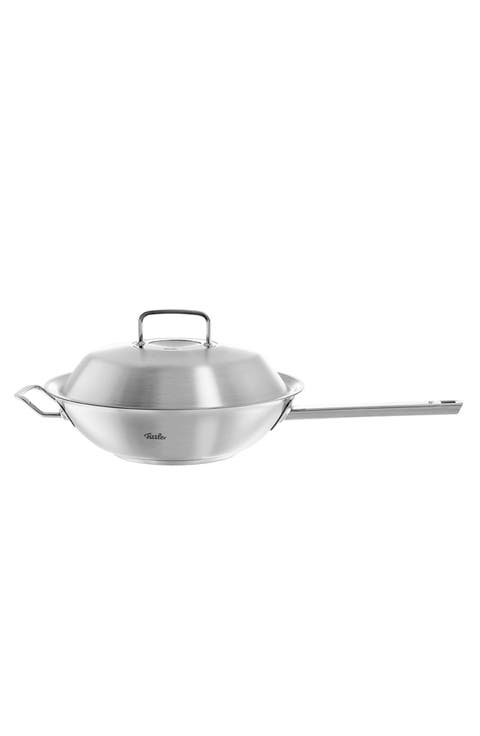 Original-Profi Collection Stainless Steel Multi Ply Wok with High Dome Metal Lid
