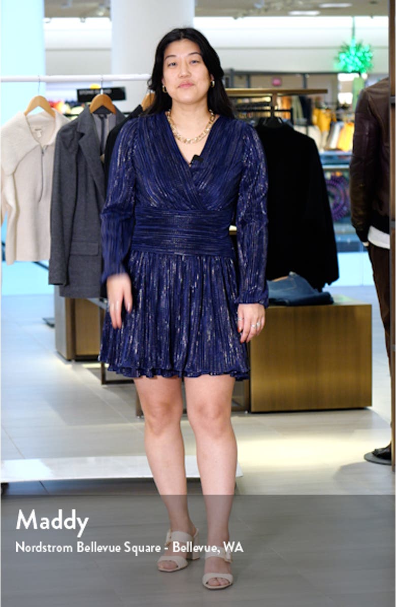 Jessamie Metallic Long Sleeve Dress, sales video thumbnail