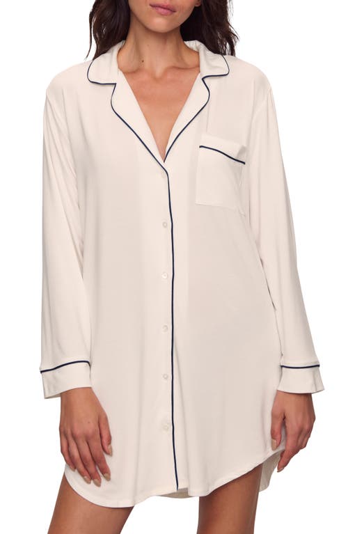 Eberjey Gisele Jersey Knit Sleep Shirt In White
