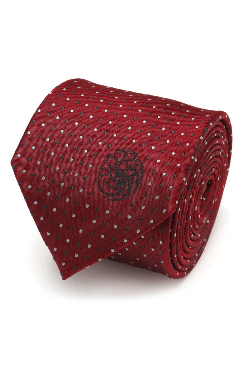 Cufflinks, Inc. Targaryen Dragon Sigil Silk Tie, Alternate, color, 
