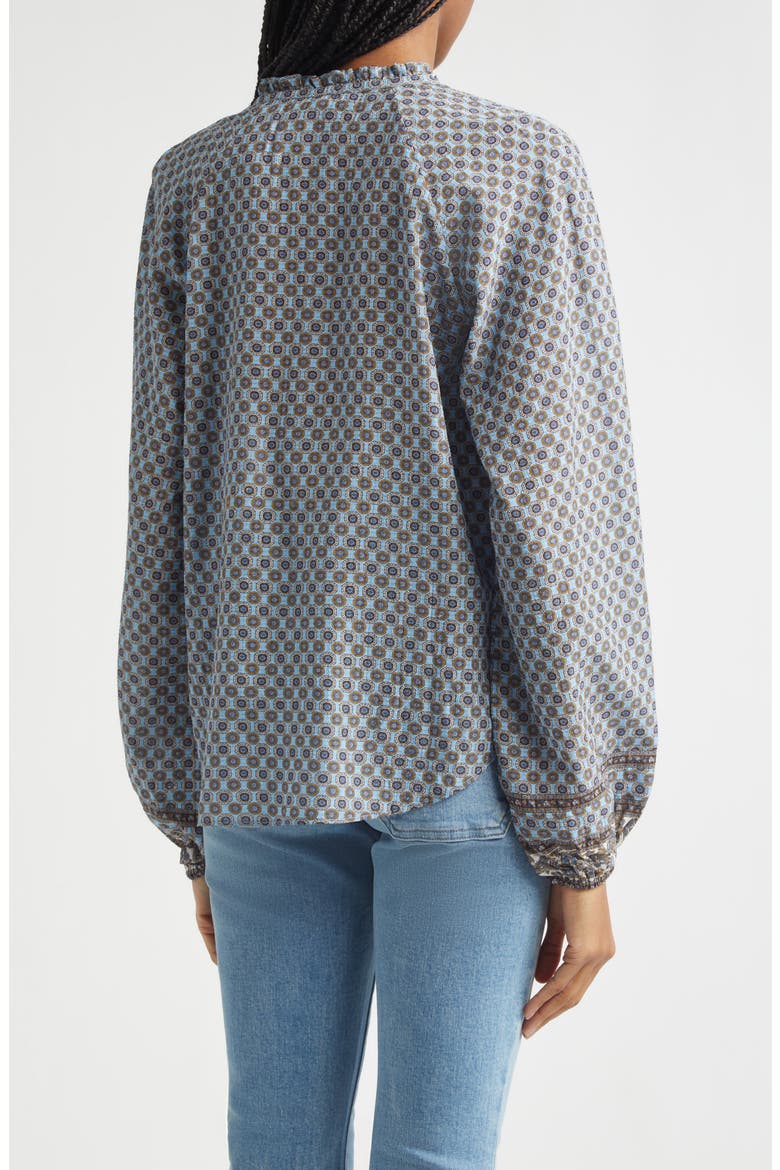 Linds Split Neck Top, Alternate, color, BLUE JAY MULTI