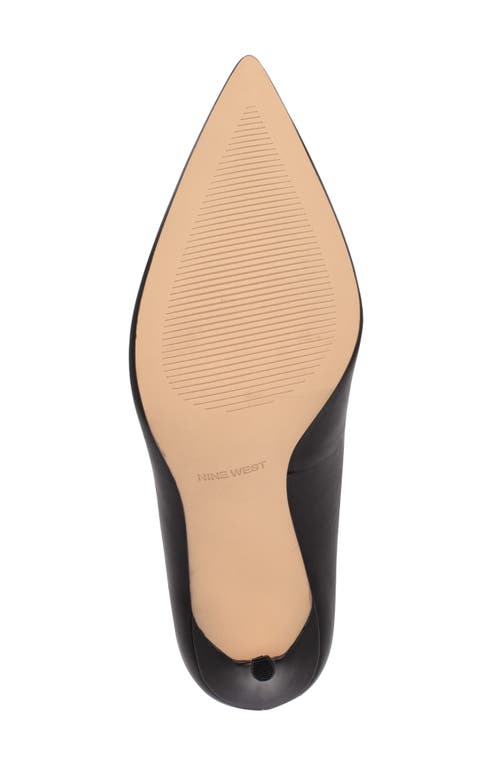 Nine West Women's Fresh Stiletto Pointy Toe Dress Pumps Women's Shoes In Black Leather