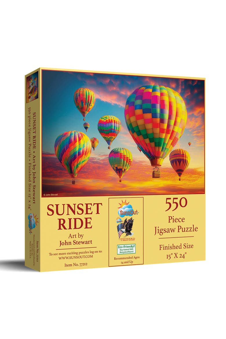 Sunset Ride 550 piece Jigsaw Puzzle for Adults, Main, color, Multicolor