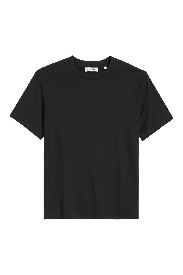 Short Sleeve Light Cotton Tee, Alternate, color, BLACK