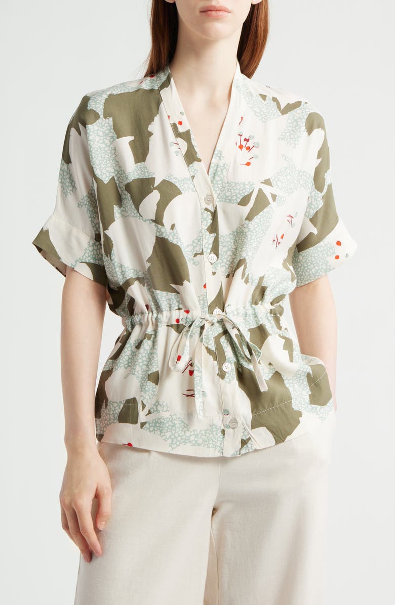 Masai Copenhagen Irekana Print Tie Waist Top, Main, color, 