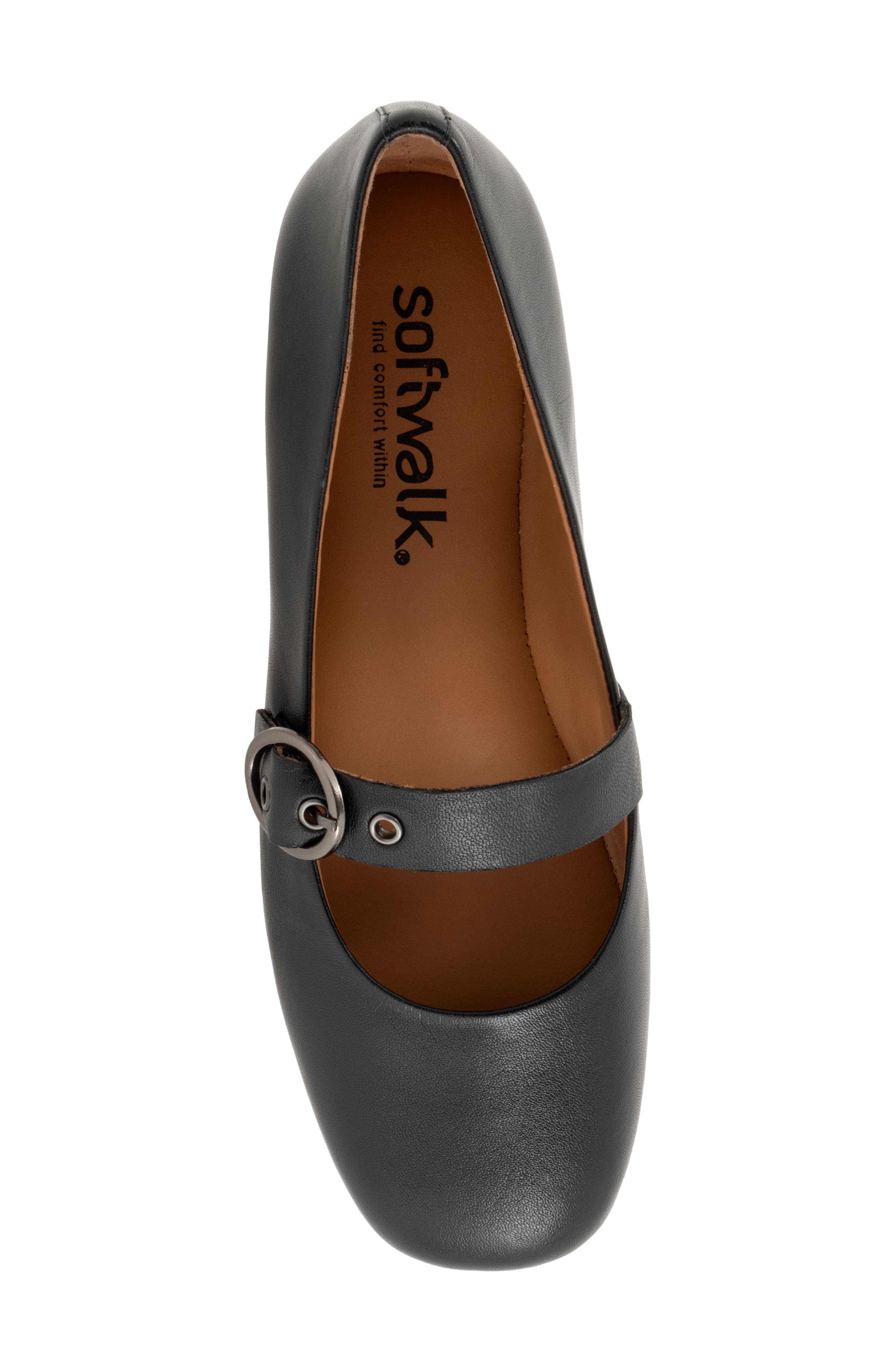 SoftWalk<sup>®</sup> Kassala Mary Jane Flat, Alternate, color, Black
