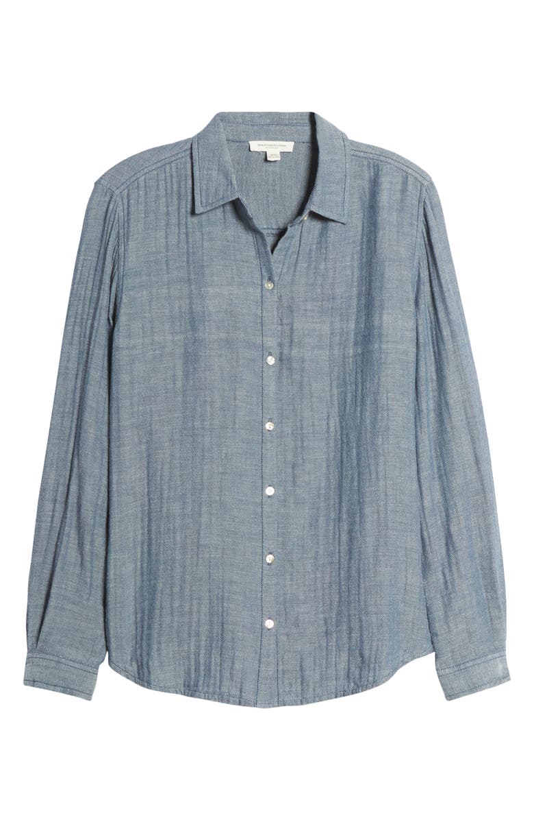 beachlunchlounge James Chambray Cotton Double Cloth Shirt, Alternate, color, 