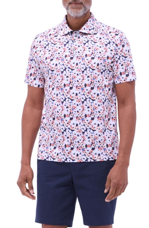 Hendrix Digital Floral Print Pima Cotton Polo
