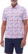 Bugatchi Hendrix Digital Floral Print Pima Cotton Polo