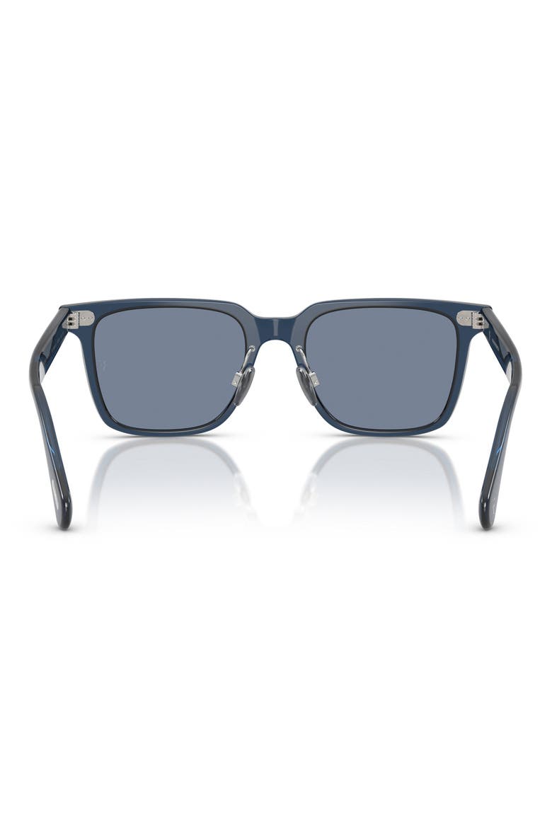 52mm Rectangular Polarized Sunglasses, Alternate, color, ASH BLUE/ MARINE FLASH MIRROR