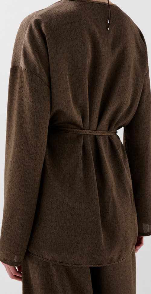 Scalpers Crinkle Kaftan In Brown