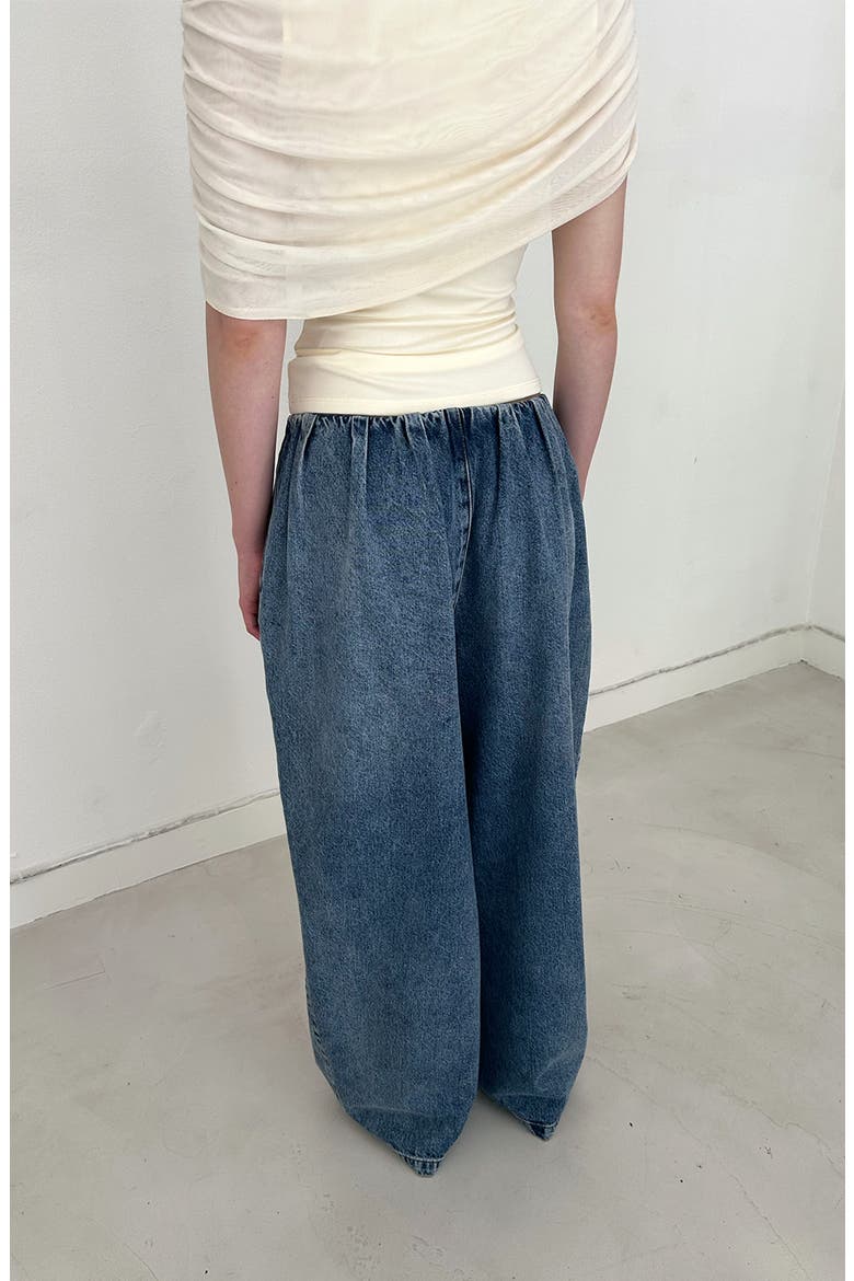 Lucia Balloon Jeans, Alternate, color, Medium Blue Wash