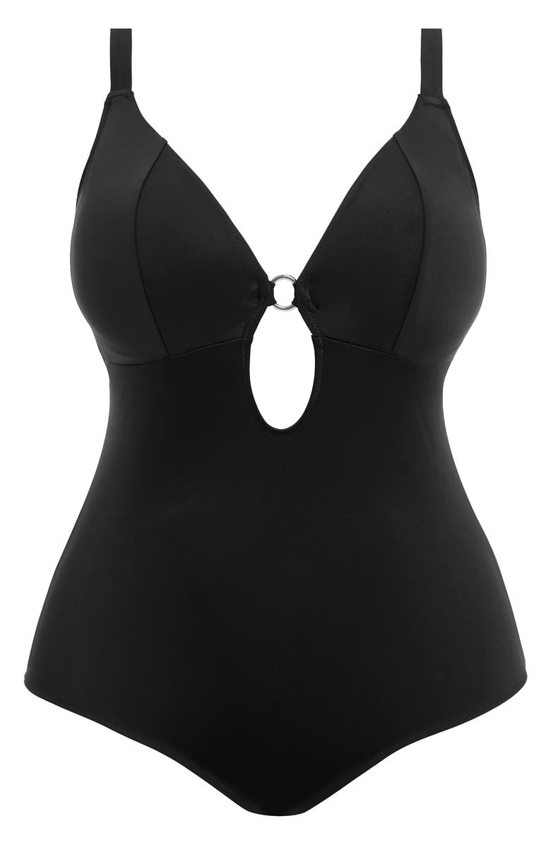 Elomi Plain Sailing One-Piece Swimsuit, Alternate, color, Black