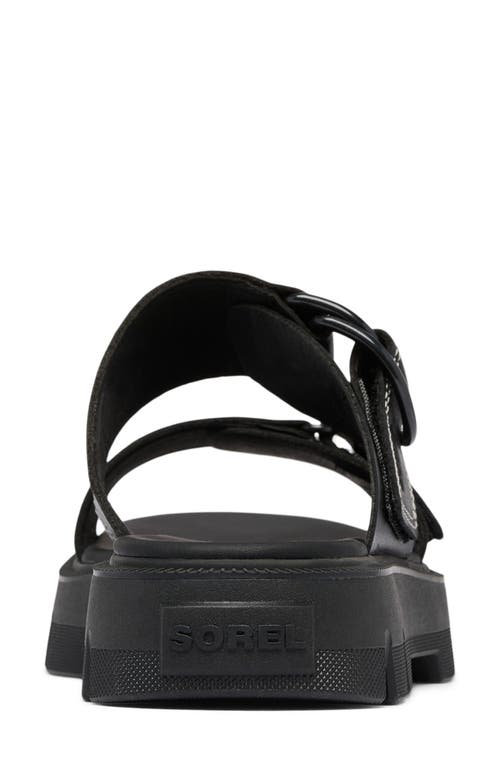 Sorel Rein Dual-grip Slide Sandals In Black/black