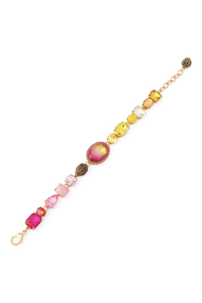 Gemstone Eagle Head Flex Bracelet, Alternate, color, PINK MULTI