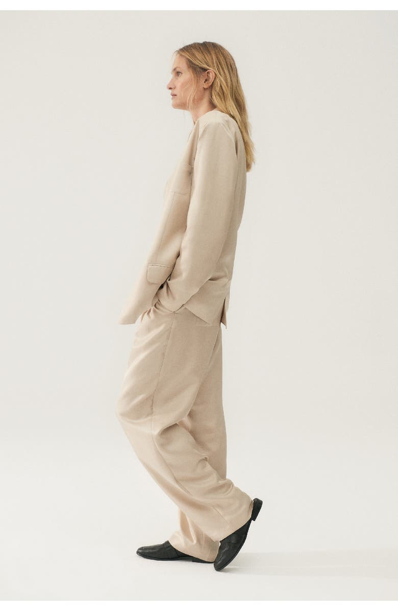 SILK LAUNDRY TWILL MIAMI BLAZER HAZELNUT, Main, color, Hazelnut