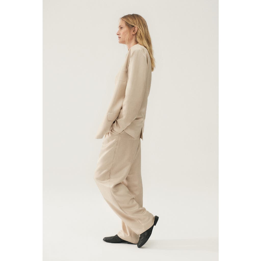 Silk Laundry Twill Miami Blazer Hazelnut In Hazelnut