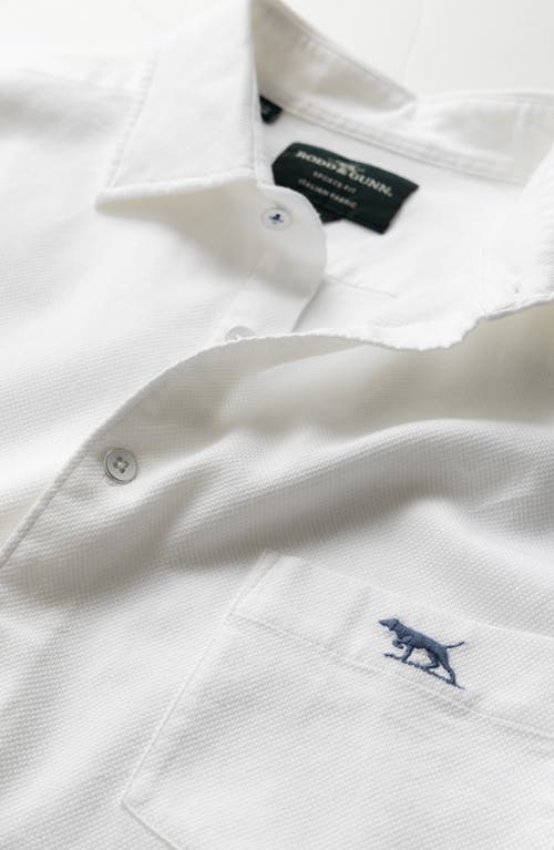 Rodd & Gunn Airtex Short Sleeve Cotton Button-up Shirt In White