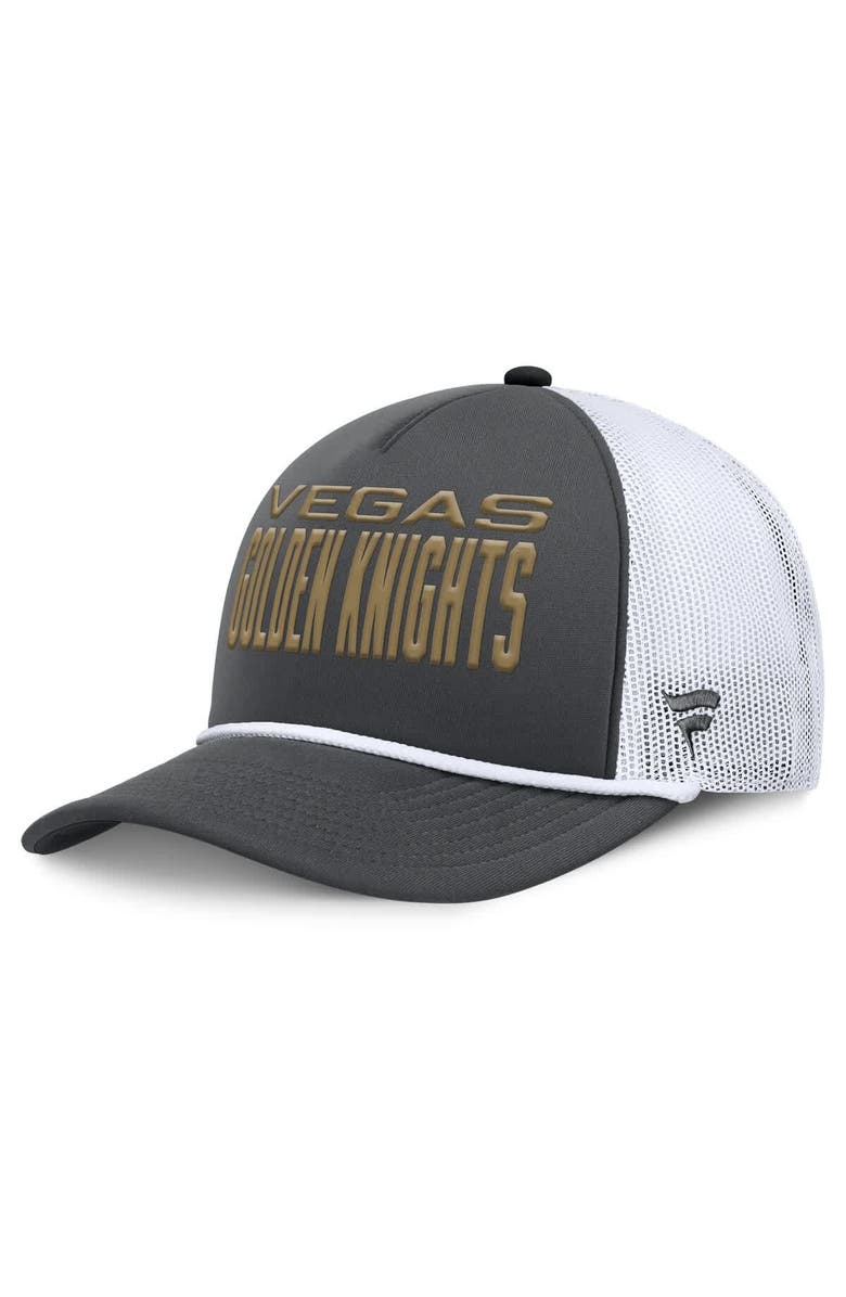 FANATICS Men's Fanatics Charcoal/White Vegas Golden Knights Authentic Pro Rink A-Frame Adjustable Hat, Alternate, color, Charcoal