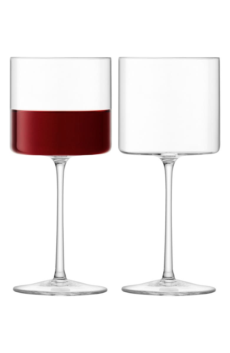 LSA Otis Set of 2 Red Wine Glasses, Alternate, color, Clear