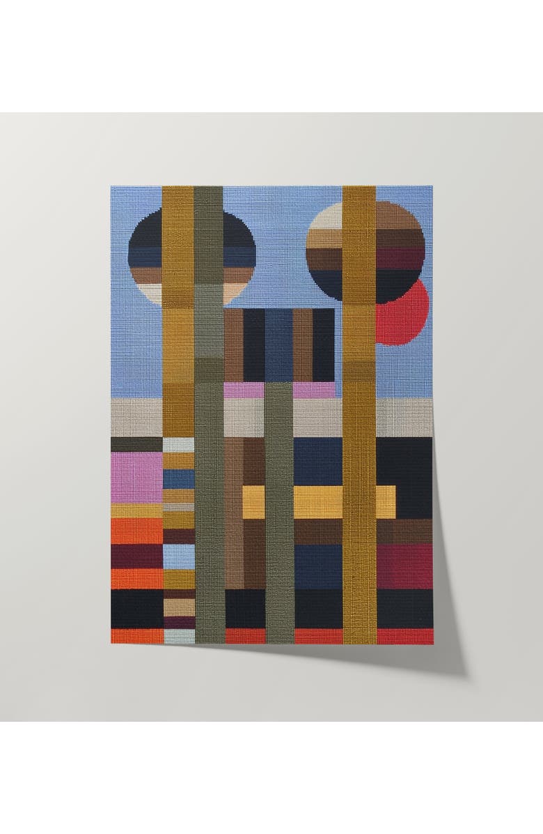 Forma Art Studio Woven Perspectives No. 13 Geometric Abstract Art Print, Alternate, color, Black Frame - 30X40