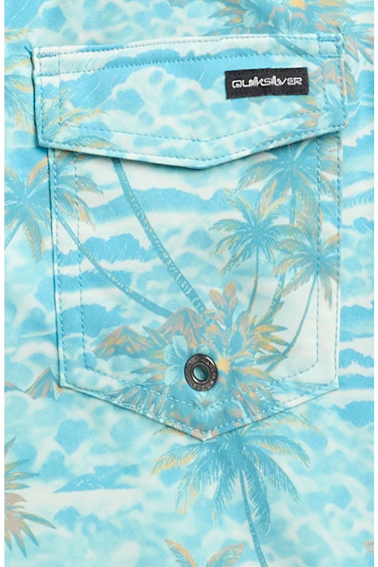 Kids' Surfsilk Volley Swim Trunks, Alternate, color, AQUA