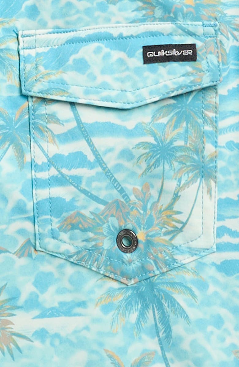 Quiksilver Kids' Surfsilk Volley Swim Trunks, Alternate, color, Aqua