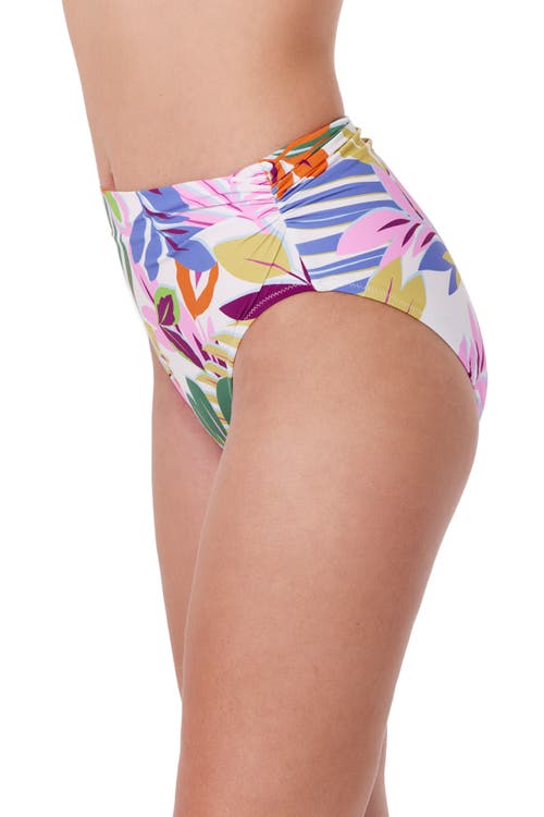 Profile By Gottex Costa Del Sol Shirred High Waist Swim Bottom In Multi