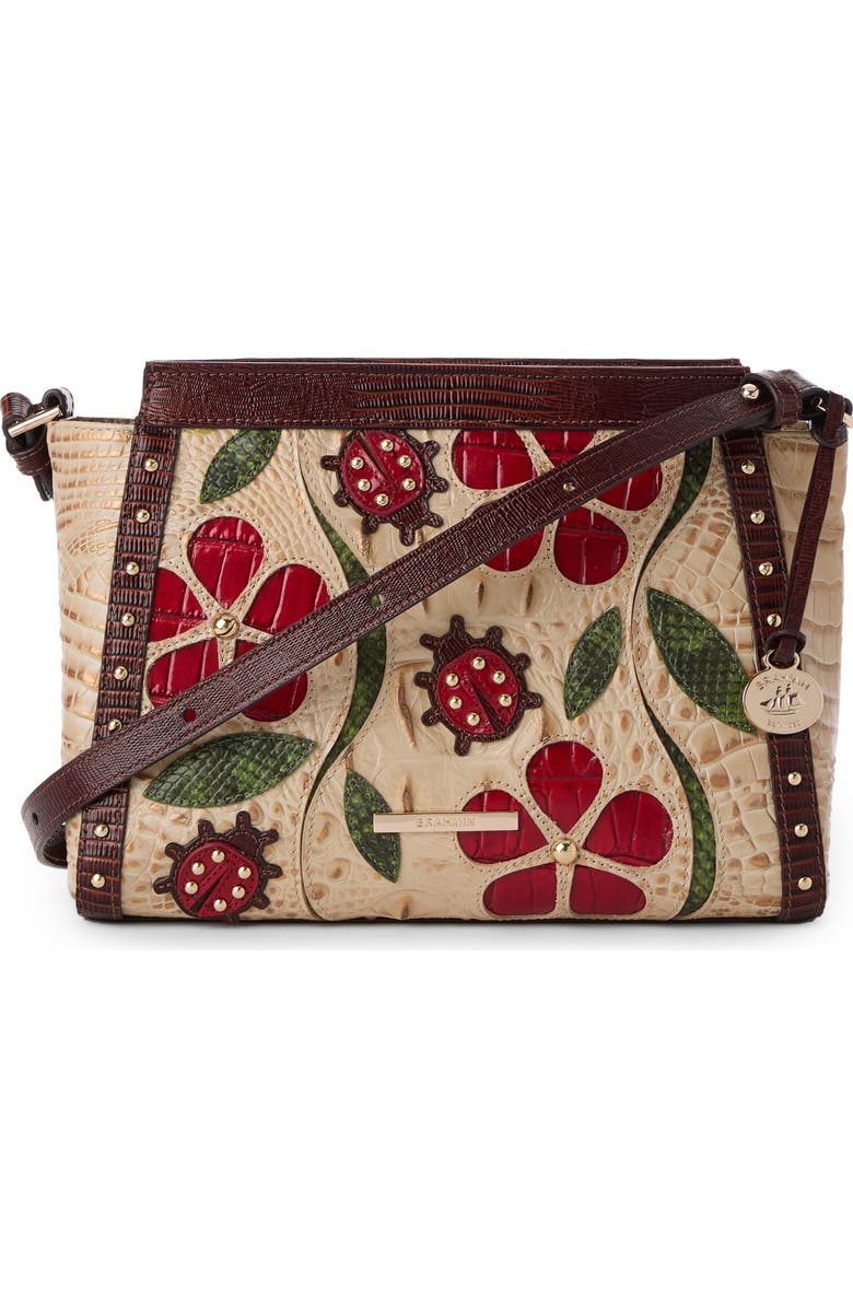 Brahmin Hillary Croc Embossed Leather Crossbody Bag, Main, color,