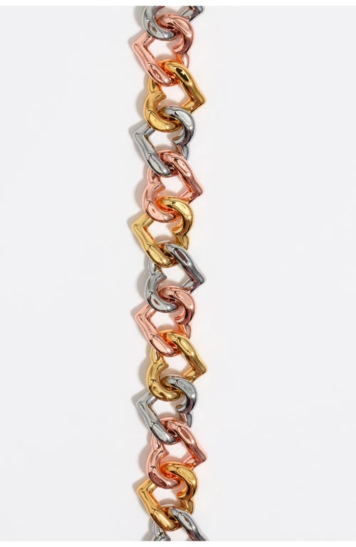 Bimba Y Lola Three-tone Heart Chain Necklace In Gold