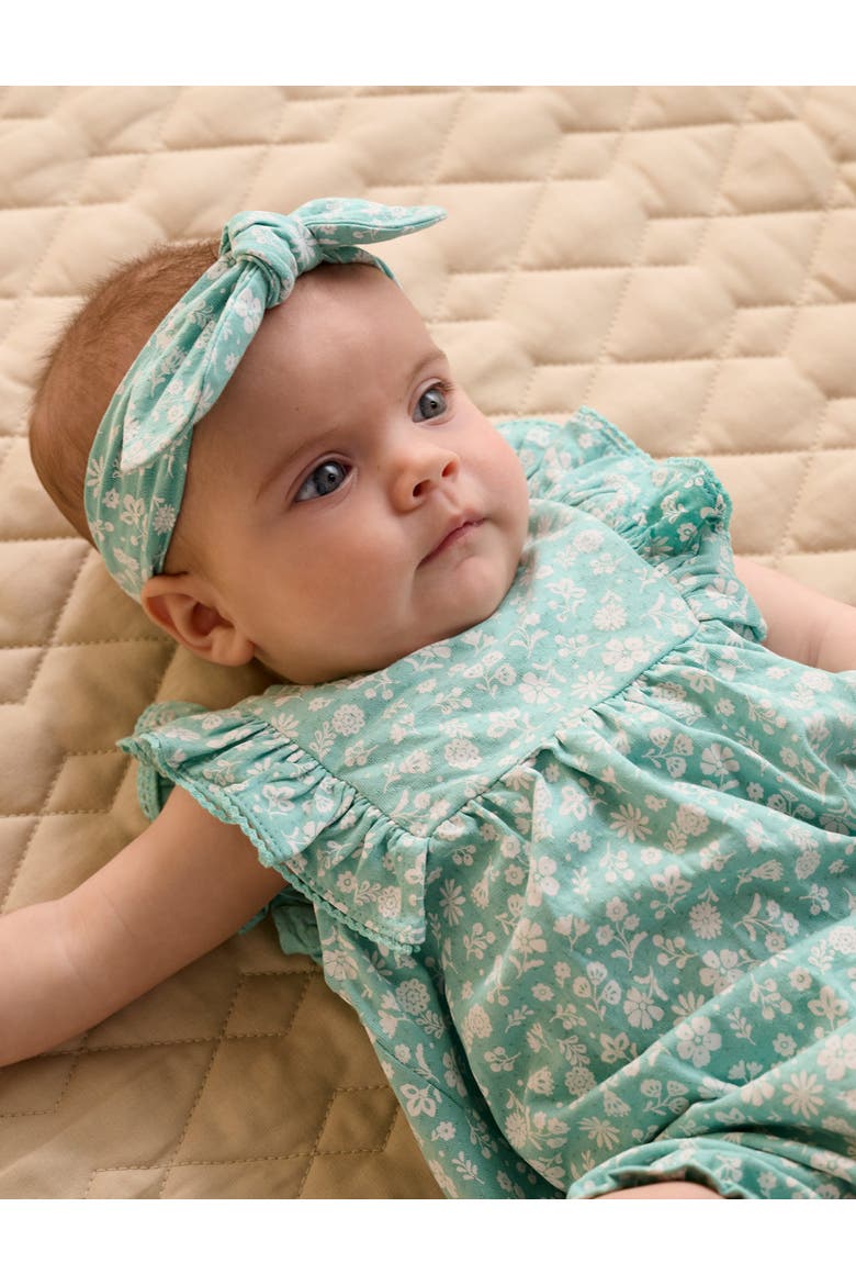 Ruffle Shortie Romper & Headband Set, Alternate, color, Silhouette Print