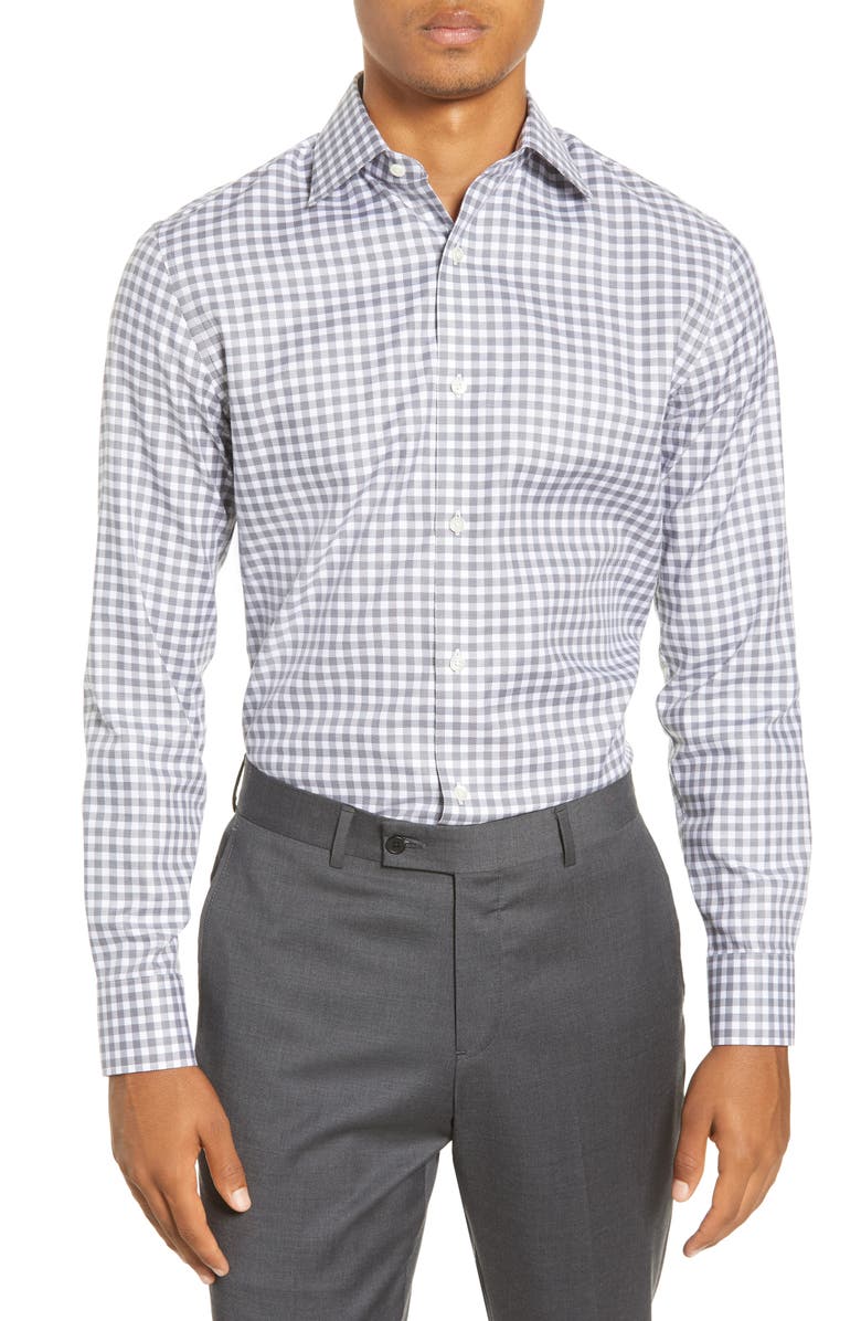 Bonobos Slim Fit Check Dress Shirt, Main, color, 