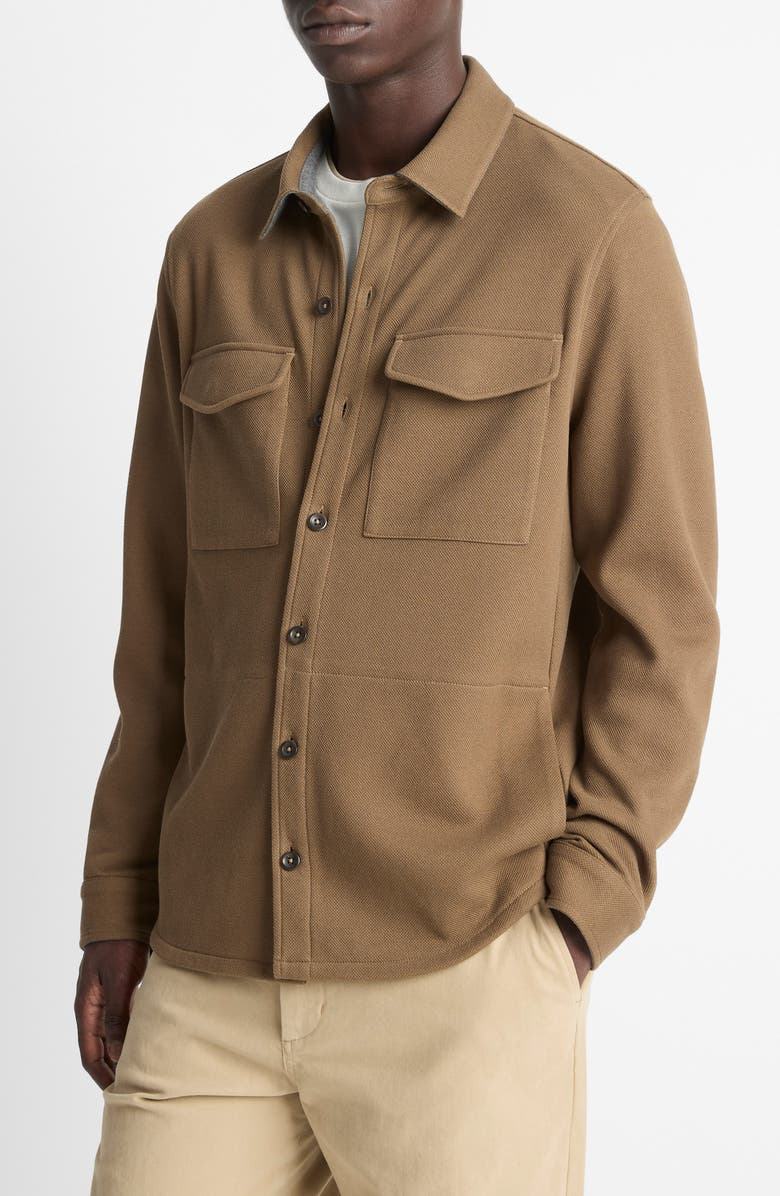 Cotton Blend Shirt Jacket