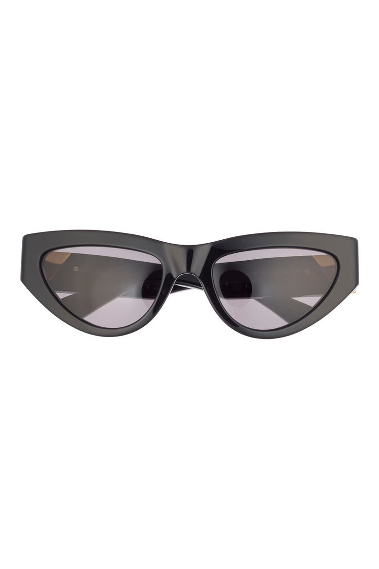 55mm Cat Eye Sunglasses, Main, color, BLACK BLACK GREY