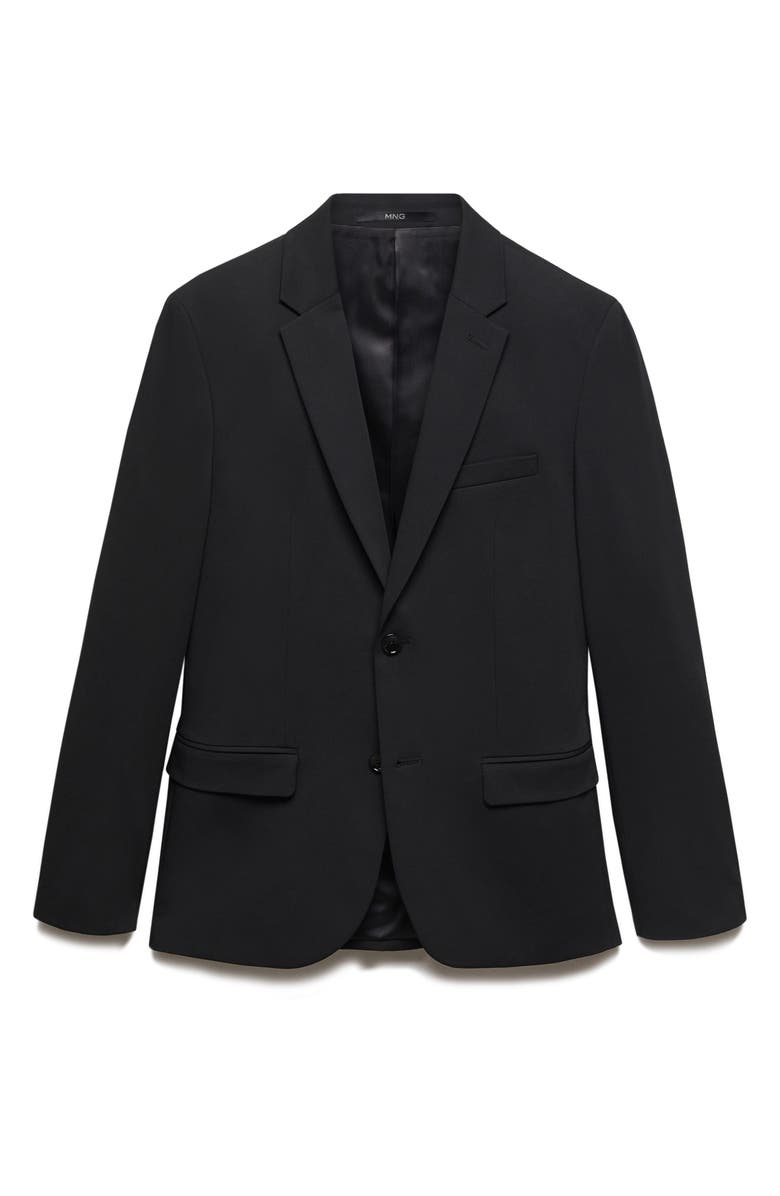 MANGO Superslim Fit Black Stretch Sport Coat, Alternate, color, 