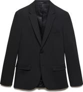 MANGO Superslim Fit Black Stretch Sport Coat