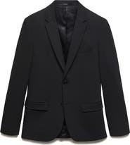 MANGO Superslim Fit Black Stretch Sport Coat