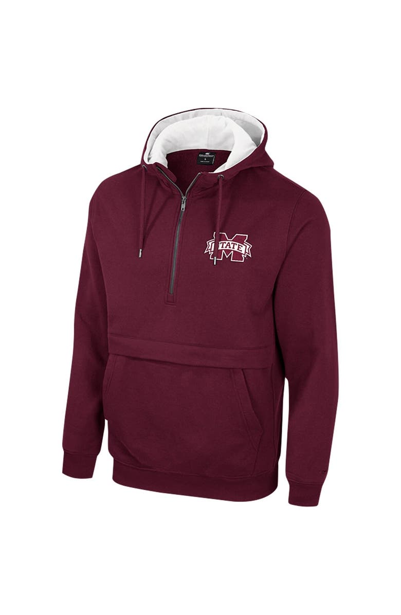 COLOSSEUM Men's Colosseum Maroon Mississippi State Bulldogs Half-Zip Hoodie, Alternate, color, Maroon