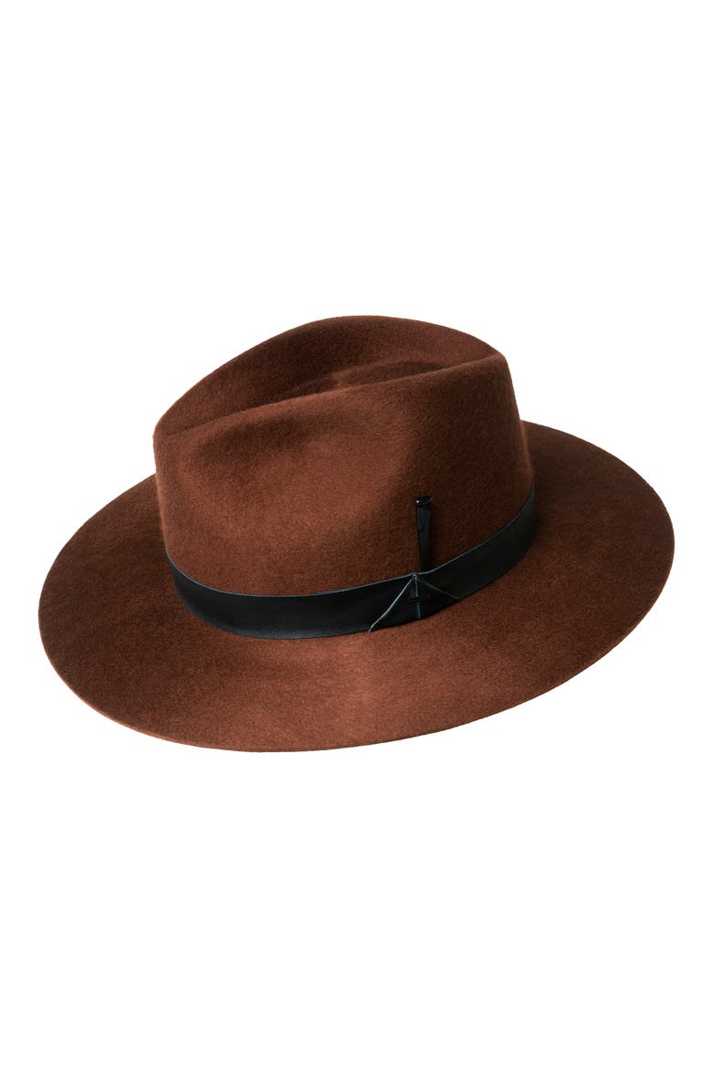 Godwin Wool Fedora, Main, color, OAK
