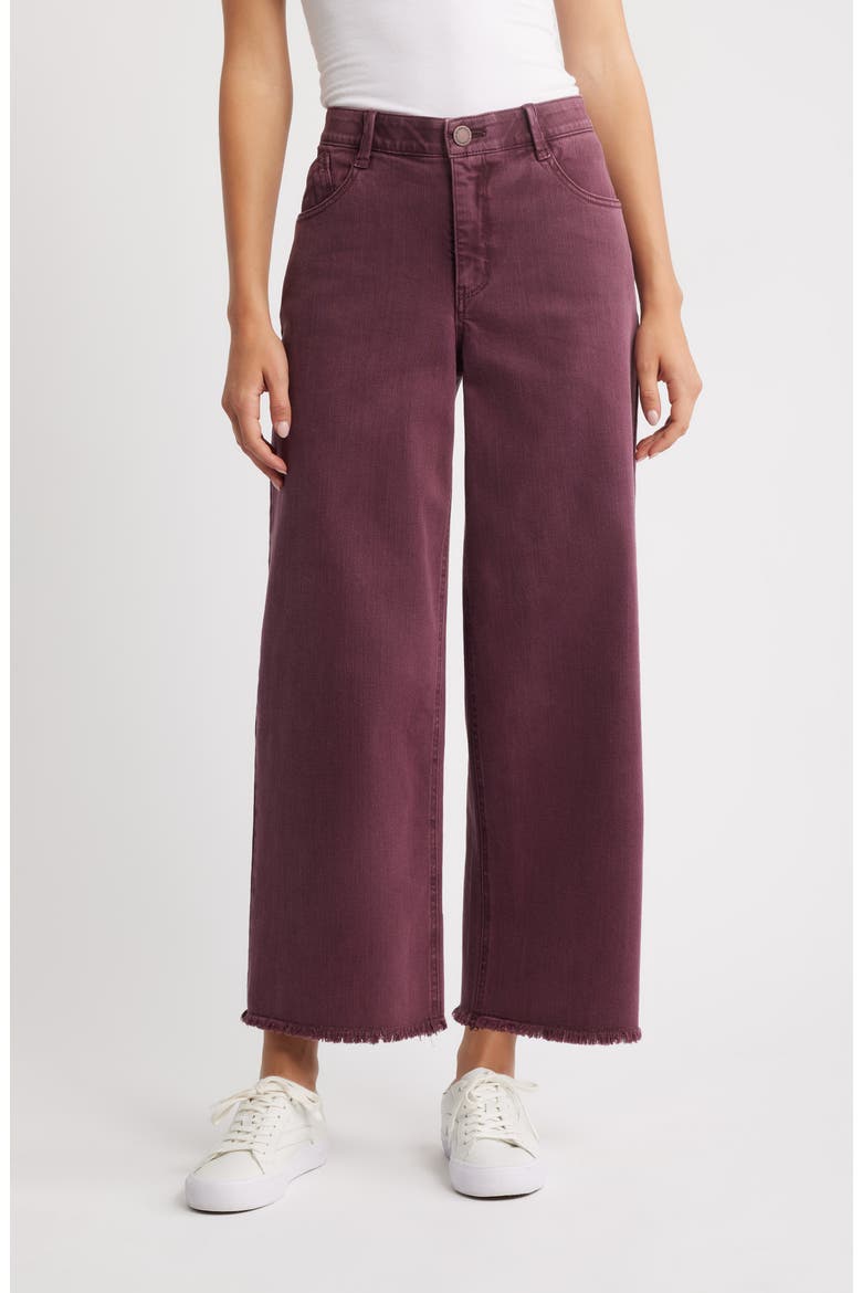 Wyatt Skyrise High Waist Ankle Wide Leg Jeans, Main, color, WASHED FIG JAM