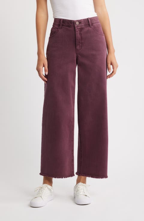 Wyatt Skyrise High Waist Ankle Wide Leg Jeans (Regular & Petite)