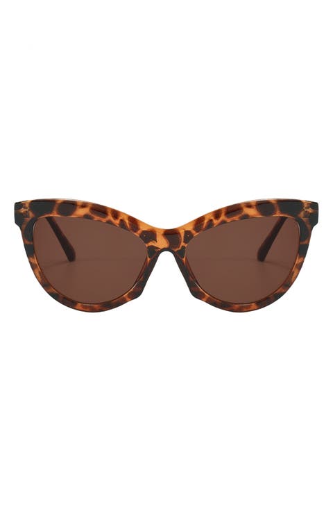 Pippa 73mm Oversize Polarized Cat Eye Sunglasses