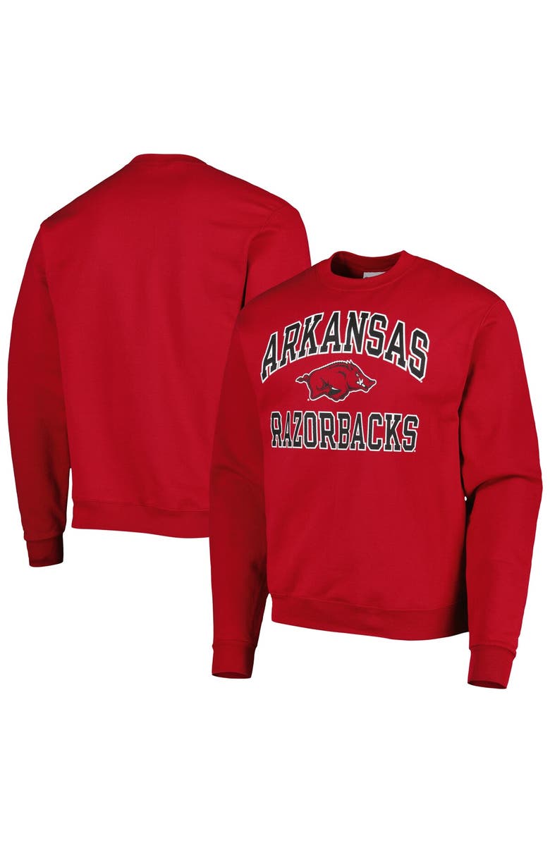 Champion Men's Champion Cardinal Arkansas Razorbacks High Motor Pullover Sweatshirt, Main, color,