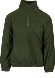 BURNSIDE Polar Fleece Quarter Zip Sweatshirt